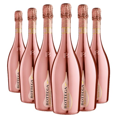 Crate of 6 Bottega Gold Rose Sparkling 75cl